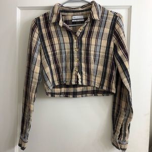 CROPPED URBAN OUTFITTERS FLANNEL